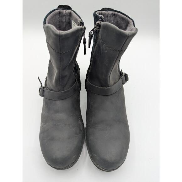 Eddie Bauer | Covey 2.0 Winter Ankle Boots Brown Leather Side Zip | US 9 - Picture 2 of 11